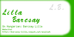 lilla barcsay business card